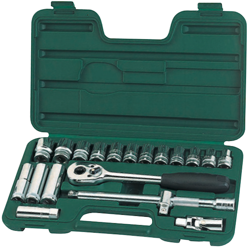 SATA 09005 Socket Set 20pc, 1/2", 5kg, Metric